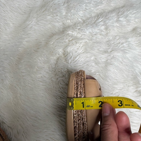 Stuart Weitzman Dolunch Patent Espadrille Wedge Sandal Women Size 9.5 - Picture 11 of 16